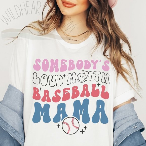 Someone's Loud Mouth Baseball Mama T-shirt Funny Baseball T-shirt Unisex Tee - Picture 2 of 3